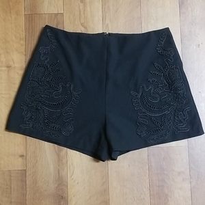 ❤Forever 21 embroidered black shorts.